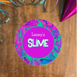 Etiqueta de slime personalizada, Fiesta de slime g