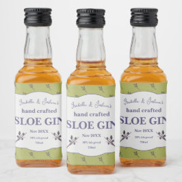 Etiqueta de Sloe Gin casera