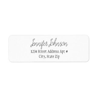 Etiqueta de sobre de dirección de retorno de scrip