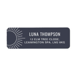 Etiqueta de sol de la marina