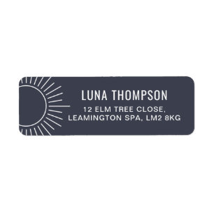 Etiqueta de sol de la marina