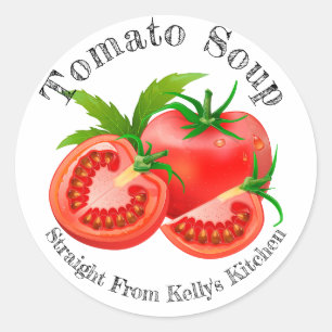 Etiqueta de Sopa de Tomate para Negocio de Enlatad