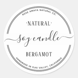 Etiqueta de Spa de Belleza de Vela Simple Moderna