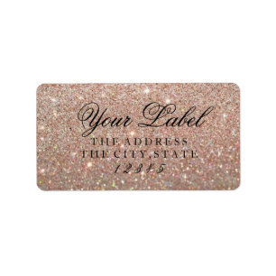 Etiqueta de su Personalizado - Tapa Rosa Purpurina