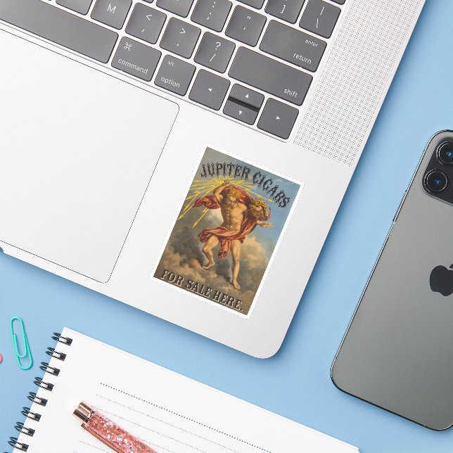 Etiqueta de tabaco, 1868. (Ordenado portátil con iPhone)