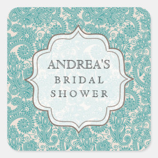 Etiqueta de tabla de postre de Blue Jade Bridal Sh