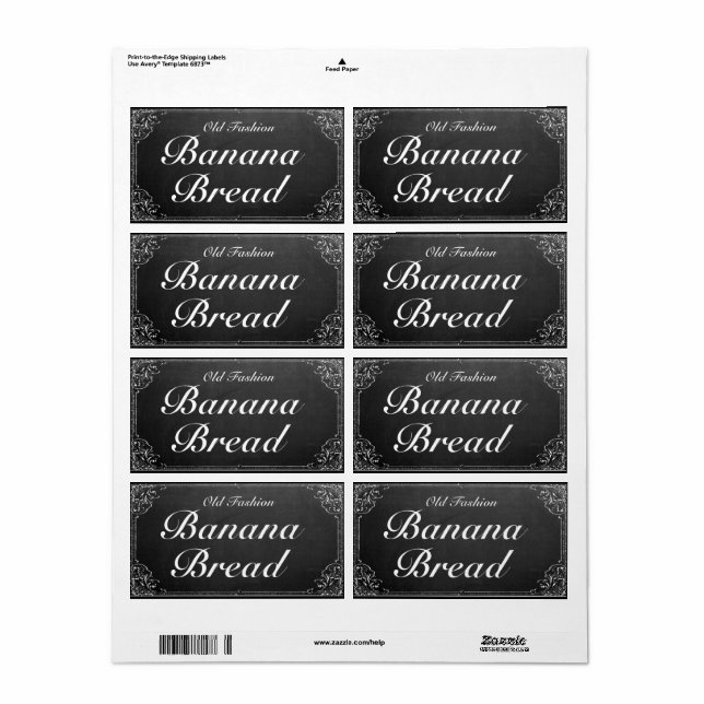 Etiqueta de tablero de personalizable de cartón co (Hoja Entera)