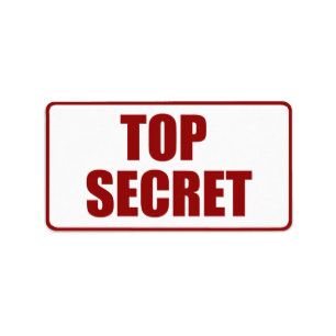 Etiqueta de tamaño medio secreto superior