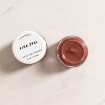 Etiqueta de tapa de mini pote de bálsamo labial