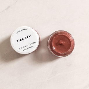 Etiqueta de tapa de mini pote de bálsamo labial