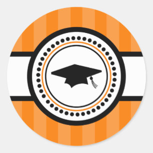 Etiqueta de tapón de graduación (Naranja)