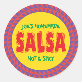 Etiqueta de tarro colorido de salsa casera