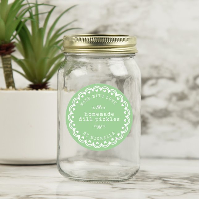 Etiqueta de tarro con pegatina de conservas verde  (Subido por el creador)
