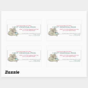Etiqueta de Tarro de Chocolate Caliente Casero par