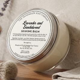 Etiqueta de tarro de cosméticos blancos con ingred
