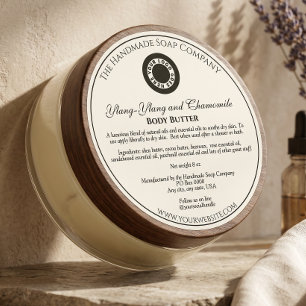 Etiqueta de tarro de cosméticos blancos de estilo 