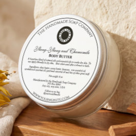 Etiqueta de tarro de cosméticos blancos de estilo