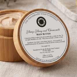 Etiqueta de tarro de cosméticos blancos de estilo