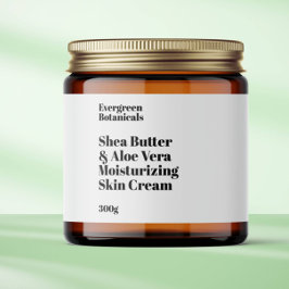 Etiqueta de tarro de cosméticos impermeable blanca