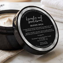 Etiqueta de tarro de cosméticos negro y plateado c