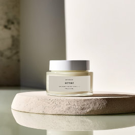 Etiqueta de tarro de crema facial