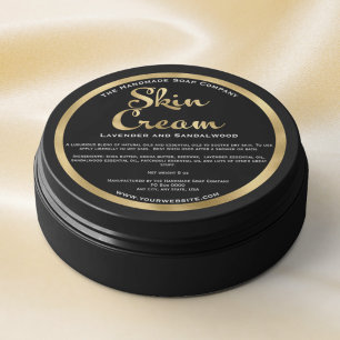 Etiqueta de tarro de crema para piel dorada y negr