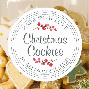 Etiqueta de Tarro de Galletas Caseras de Navidad