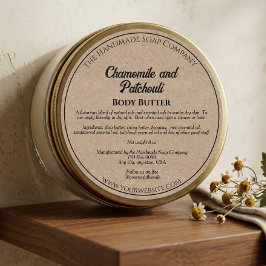 Etiqueta de tarro de manteca corporal de cosmético