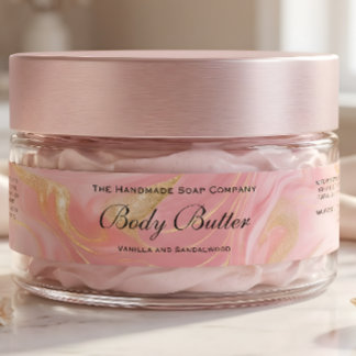 Etiqueta de tarro de manteca corporal de cosmético