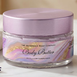 Etiqueta de tarro de manteca corporal de cosmético