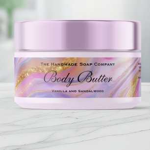 Etiqueta de tarro de manteca corporal de cosmético