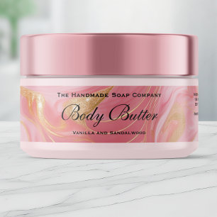 Etiqueta de tarro de manteca corporal de cosmético