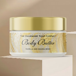 Etiqueta de tarro de manteca corporal para cosméti