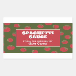 Etiqueta de tarro de salsa de espagueti, marinara 