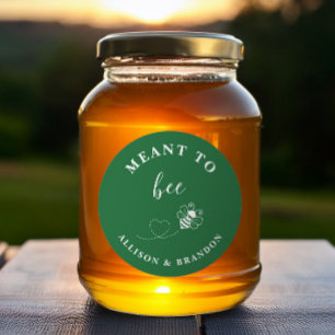Etiqueta de Tarro Green Meant to Bee, Miel para Re