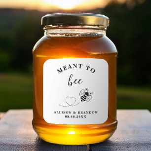 Etiqueta de tarro Meant to Bee, miel para regalos