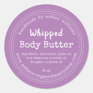 Etiqueta de Tarro Orgánico Morado de Manteca Corpo