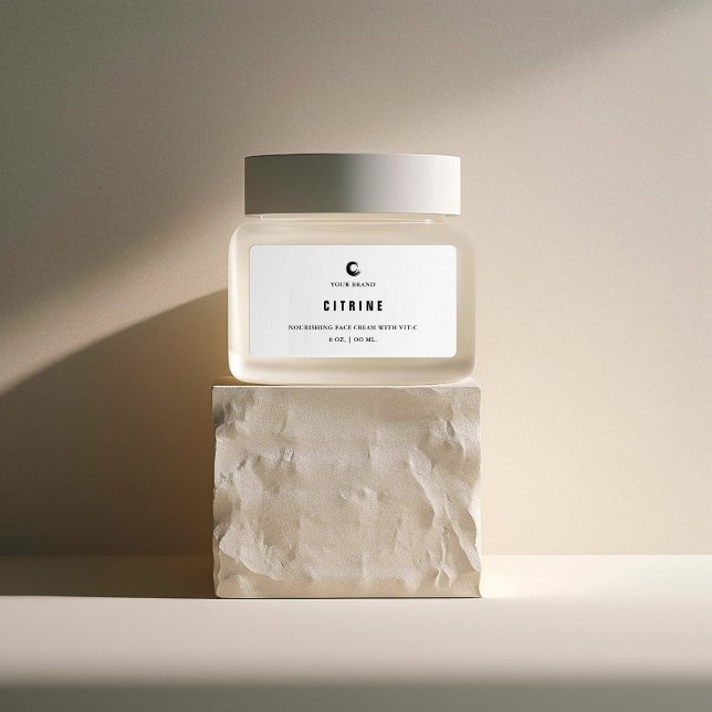 Etiqueta de tarro pequeño de crema facial (Subido por el creador)