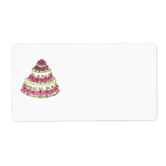 Etiqueta de tarta de boda