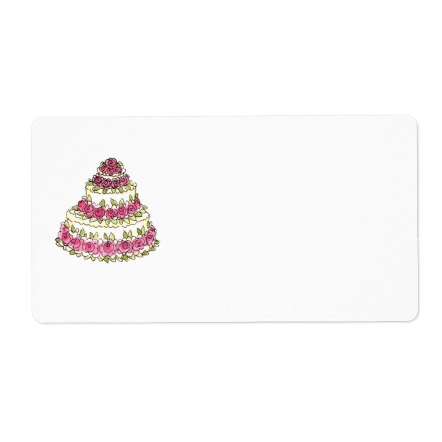 Etiqueta de tarta de boda (Frente)