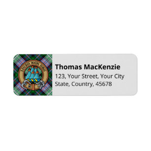 Etiqueta de Tartán de Vestido Clan MacKenzie