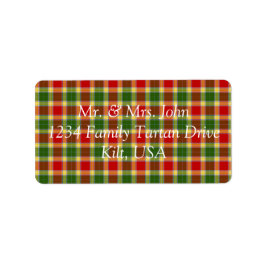 Etiqueta de Tartan Gibson