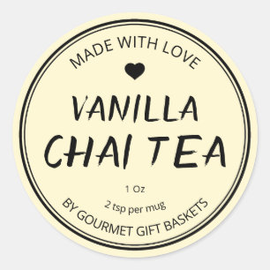 Etiqueta De Té Chai De Vainilla Para Obstáculos De