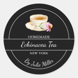 Etiqueta de Té de Equinácea Casero Simple
