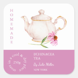 Etiqueta de té de teapot Echinacea
