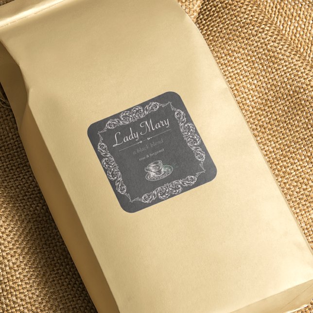 Etiqueta de té negro de personalizado de época (Subido por el creador)