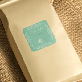 Etiqueta de té verde personalizado de época