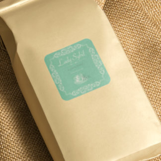 Etiqueta de té verde personalizado de época