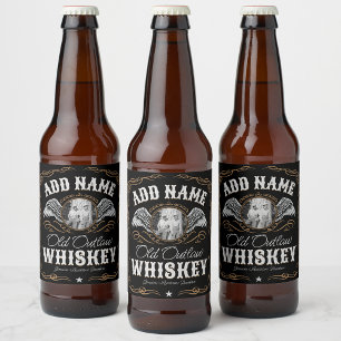 Etiqueta de teclado antiguo para alcohol casero Añ