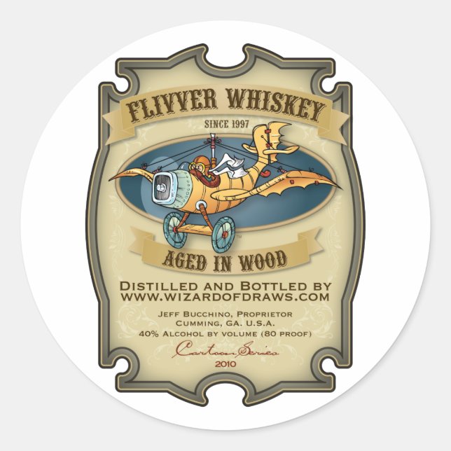 Etiqueta de teclado de Flivver Whiskey (Anverso)
